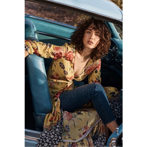 FARM RIO - EUC Sunlit Floral Wrap Maxi Dress - Picture 3 of 8